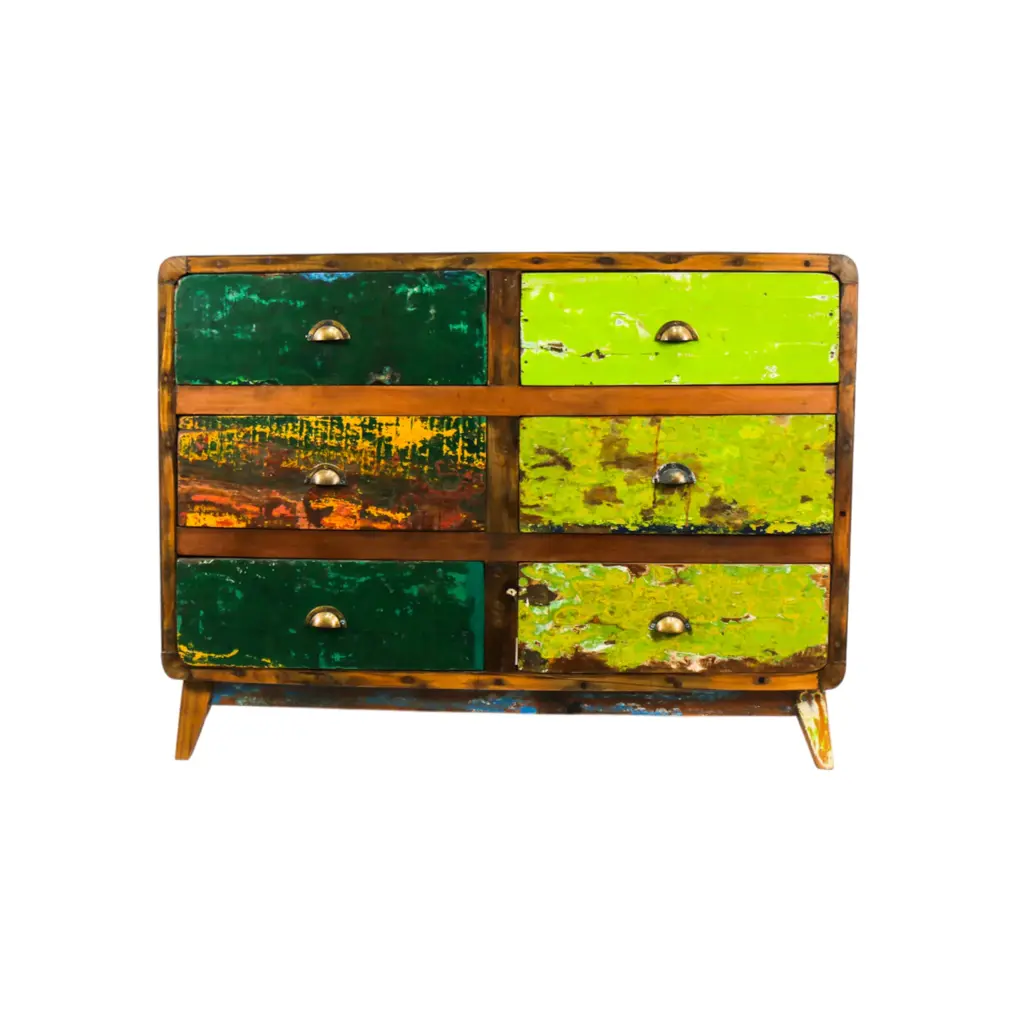 Commode - 6 tiroirs - 90 x 120 x 45 cm