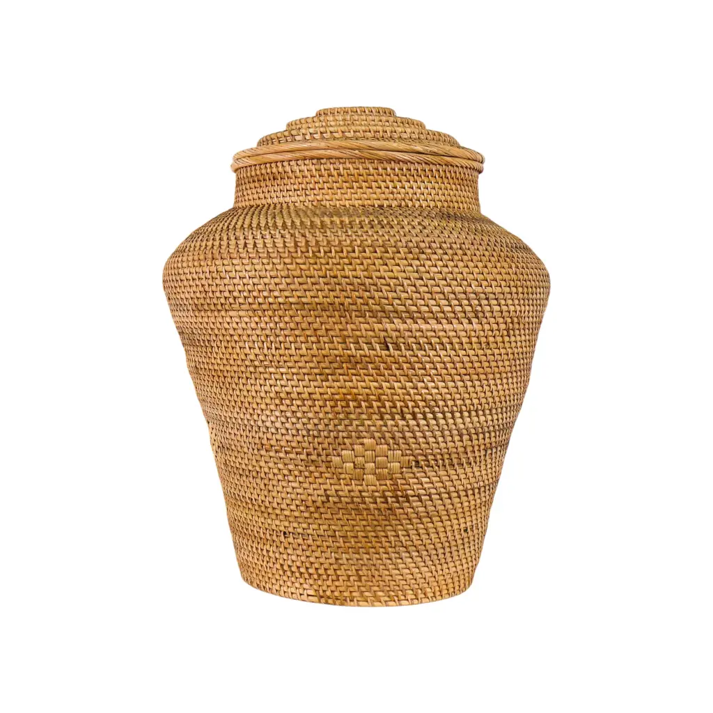 Panier rond avec couvercle - 60 x 52 x 52 cm