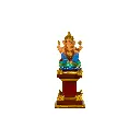 Statue - Ganesh sur Socle - 34 x 14 x 14 cm