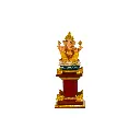 Statue - Ganesh sur Socle - 34 x 14 x 14 cm
