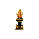 Statue - Ganesh sur Socle - 33 x 14 x 14 cm