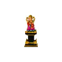 Statue - Ganesh sur Socle - 33 x 14 x 14 cm