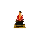 Statue - Buddha sur Socle - 29 x 20 x 12 cm