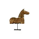 Cheval sur Socle - 34 x 32 x 10 cm