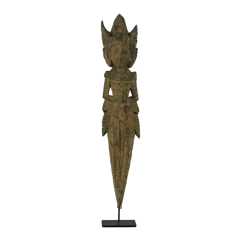 Statue - Danceur Balinais sur Socle - 58 x 11 x 7 cm