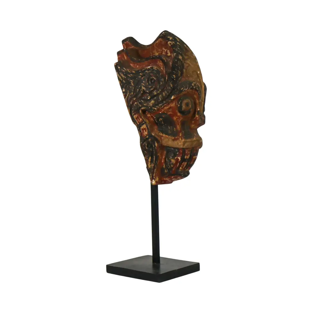 Statue - Lion Batak sur Socle - 59 x 16 x 22 cm