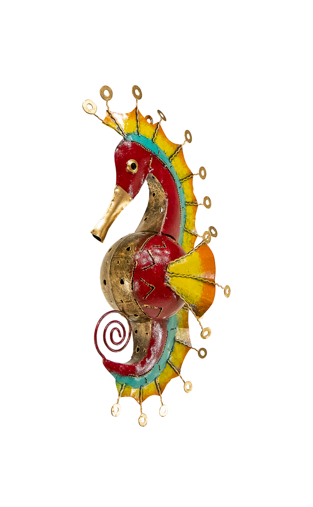 Statue Photophore - Hippocampe - 20 cm