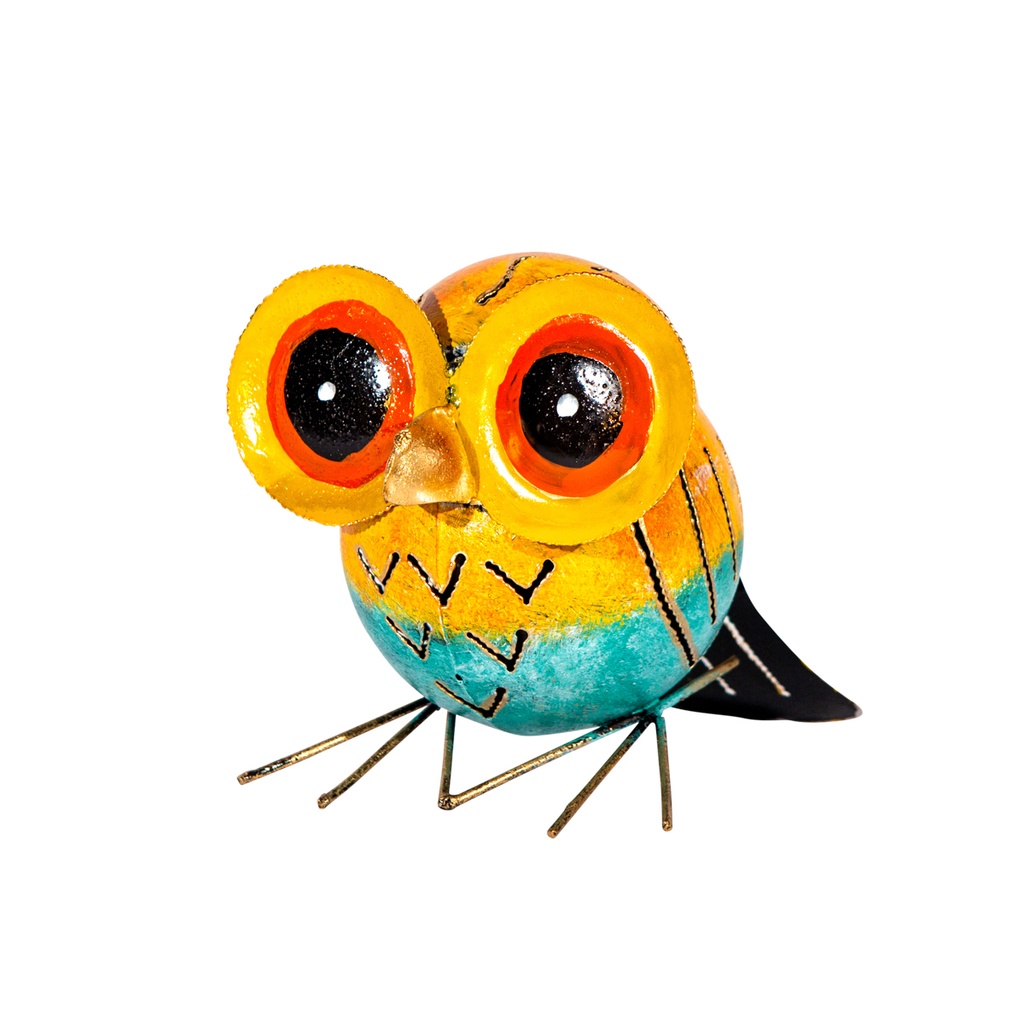 Hibou Grand Yeux - 14 x 13 x 15 cm