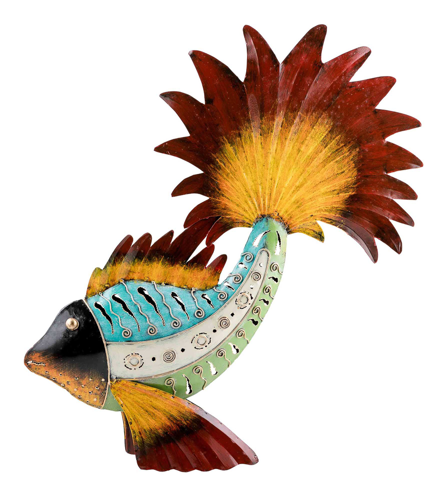 Poisson Palmier - Mix Couleur - 55 x 22 x 50 cm