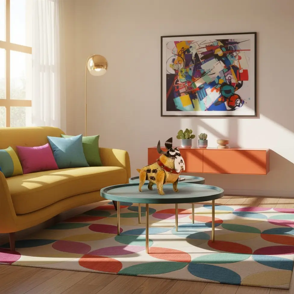 Bulldog - Crème & Brun - 17 x 20 x 9 cm