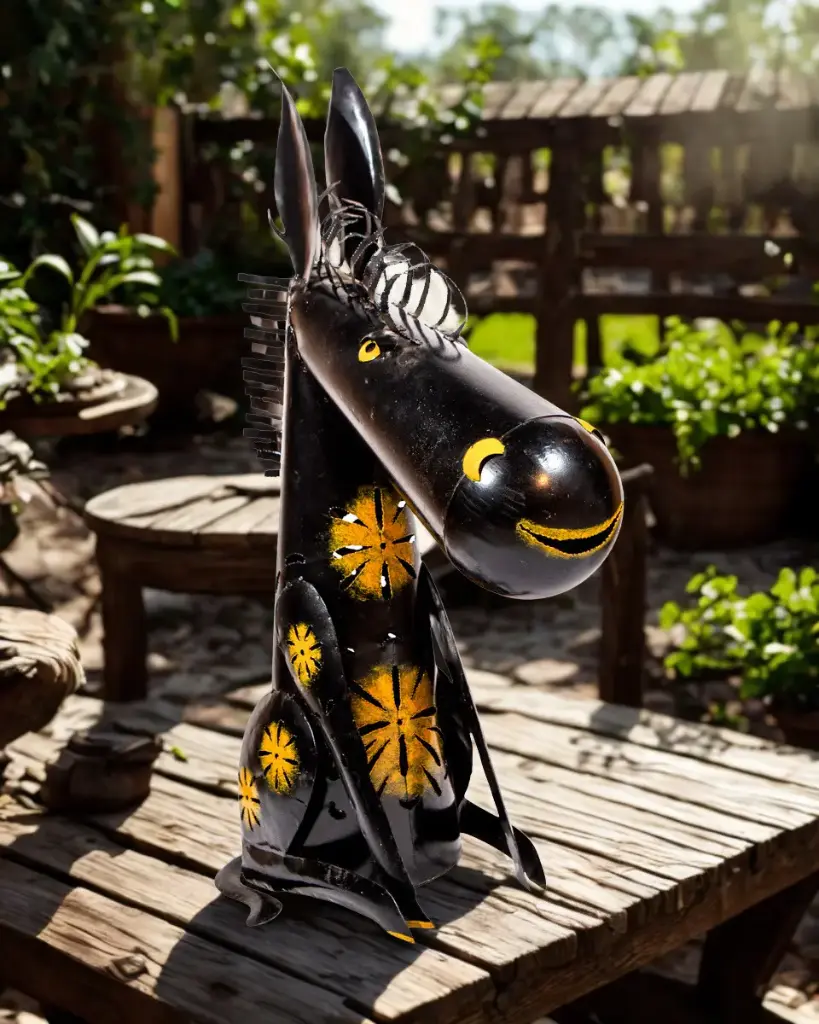 Cheval - Noir - 75 x 26 x 53 cm