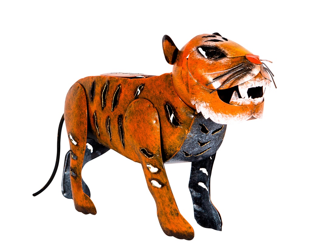 Tigre - Orange, Blanc & Noir - 25 x 12 x 37 cm