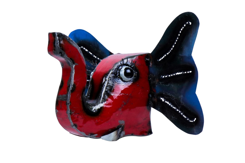 Eléphant Trophée - Mix Couleur - 25 x 36 x 30 cm