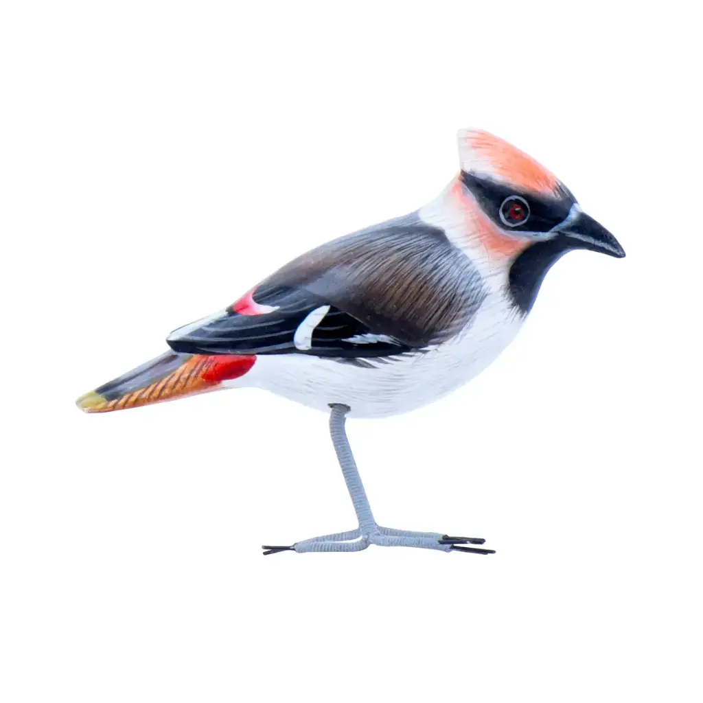 Oiseau - Jaseur - 10 x 11,5 x 4 cm