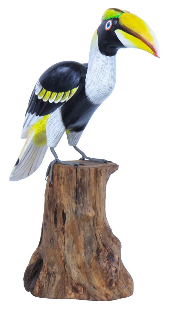 Kalao - Noir, Blanc & Jaune - 35 x 25 x 11 cm