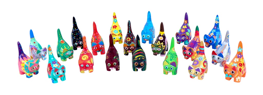 Chats Dali (Set de 20) - 8 cm