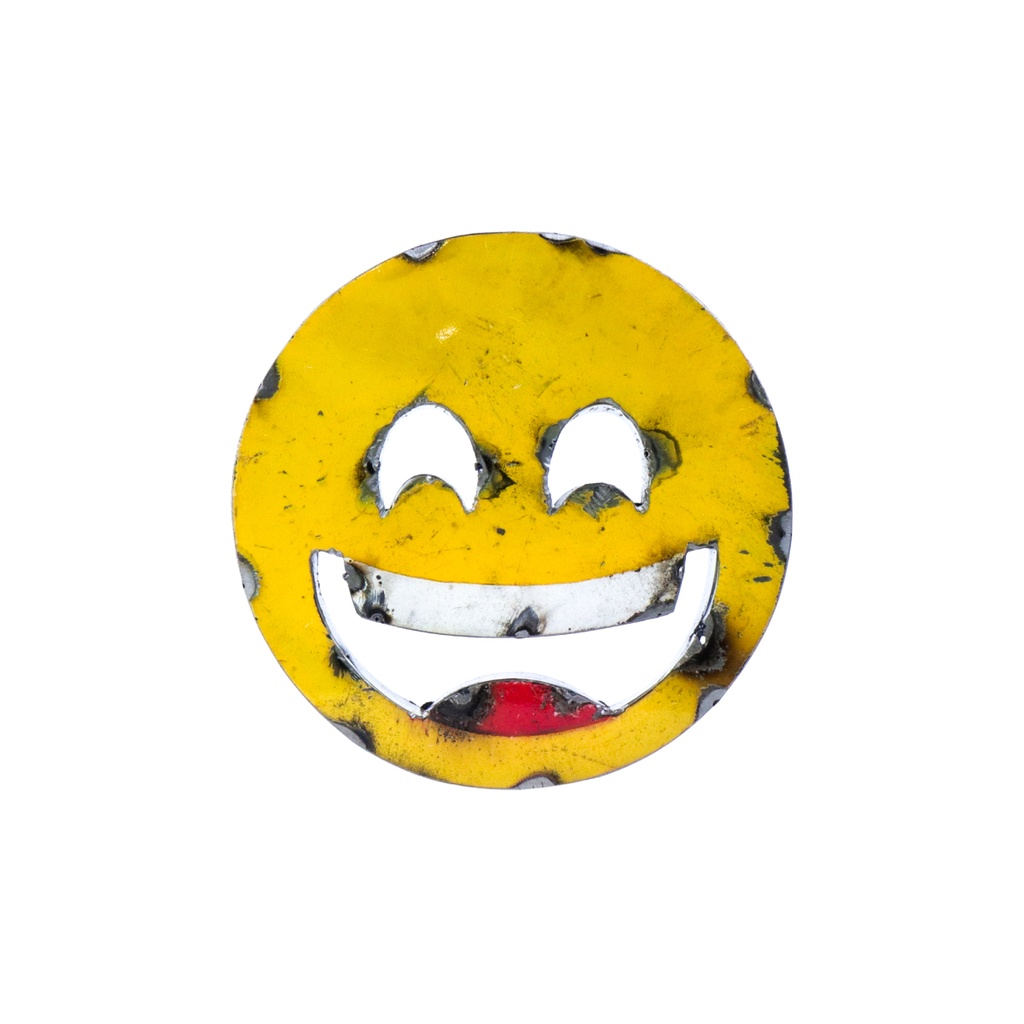 Emoji - Visage très souriant aux yeux rieurs - 15 cm
