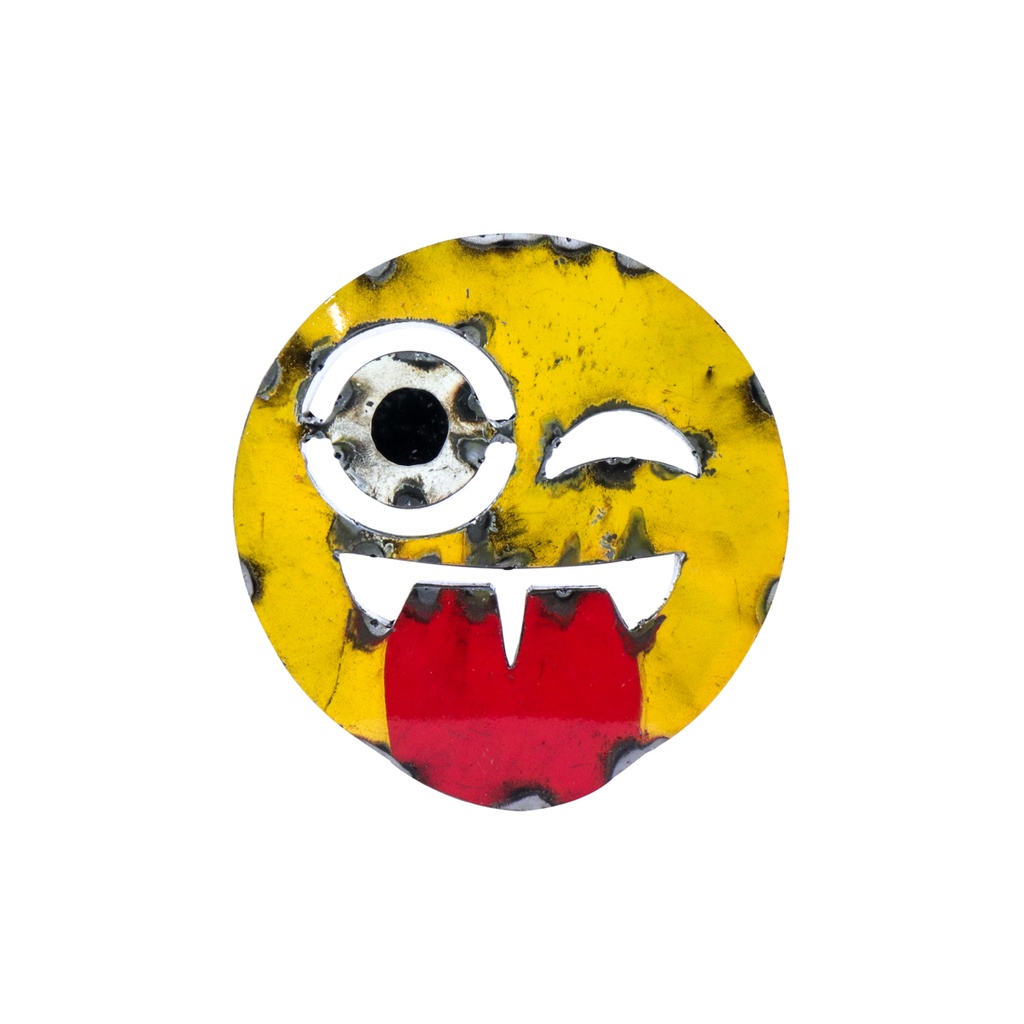 Emoji - Visage qui tire la langue et fait un clin d'œil - 15 cm