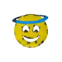 Emoji - 😇 - Visage souriant avec auréole - 15 x 16 x 3 cm