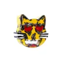 Emoji - 😻 - Chat souriant aux yeux en cœurs - 15 x 16,5 x 3 cm