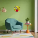 Emoji - 😜 - Visage qui tire la langue et fait un clin d'œil - 30 x 28 x 4 cm