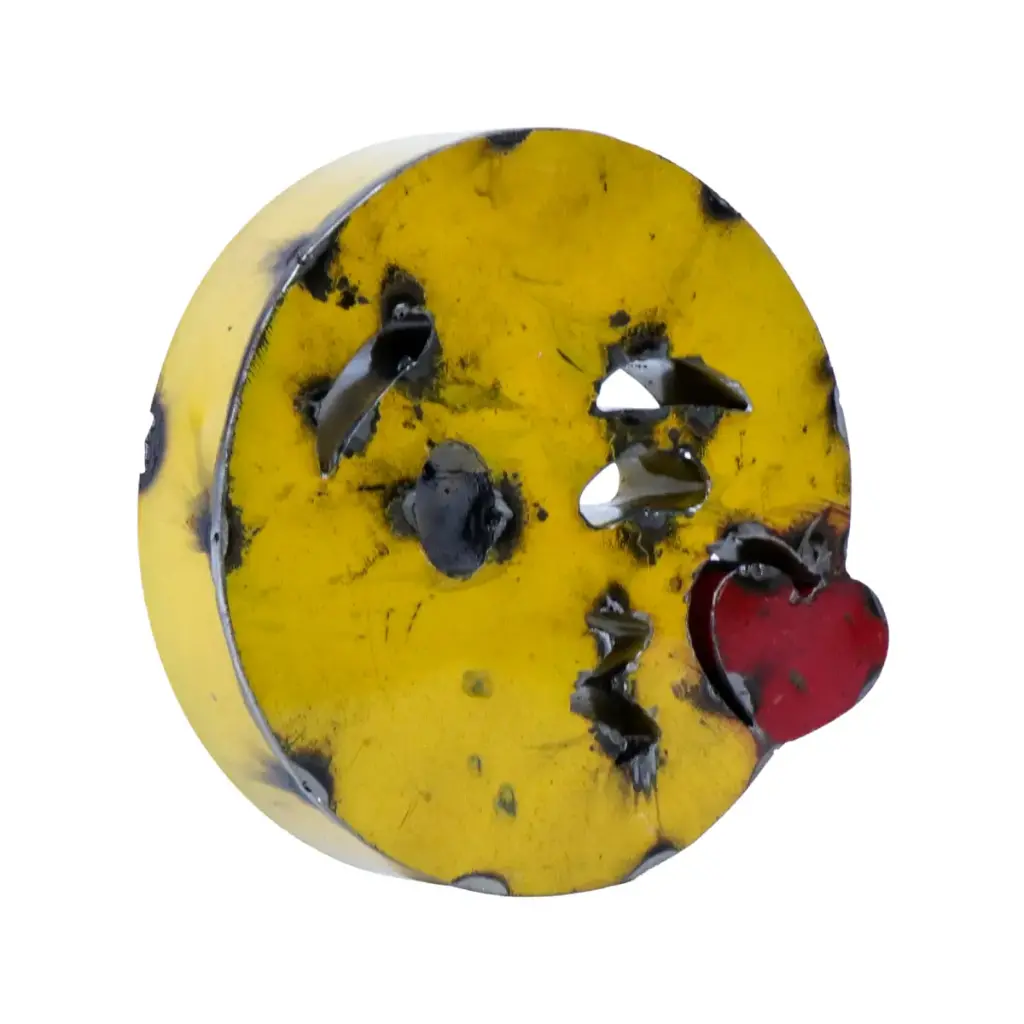 Emoji - 😘 - Visage envoyant un bisou - 28 x 31 x 4 cm