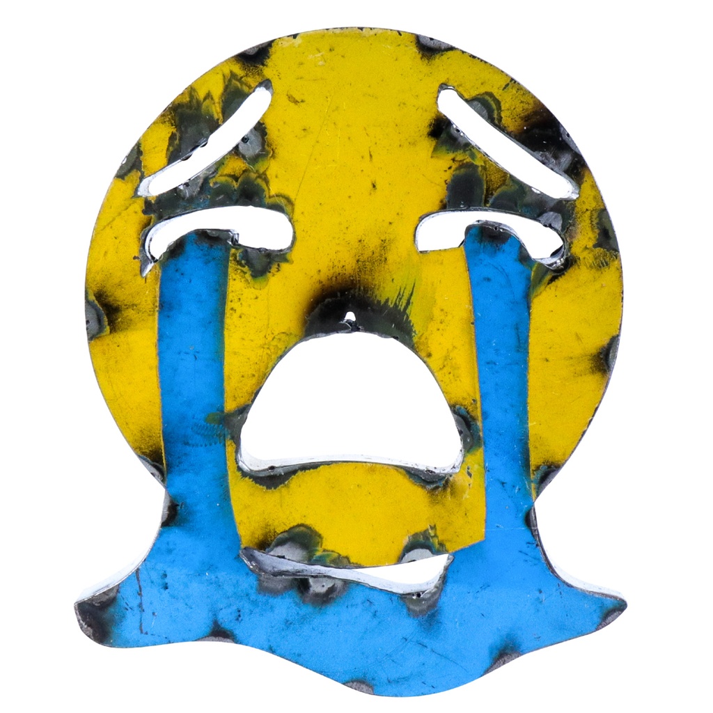 Emoji - 😭 - Visage qui pleure à chaudes larmes - 35 x 29 x 4 cm
