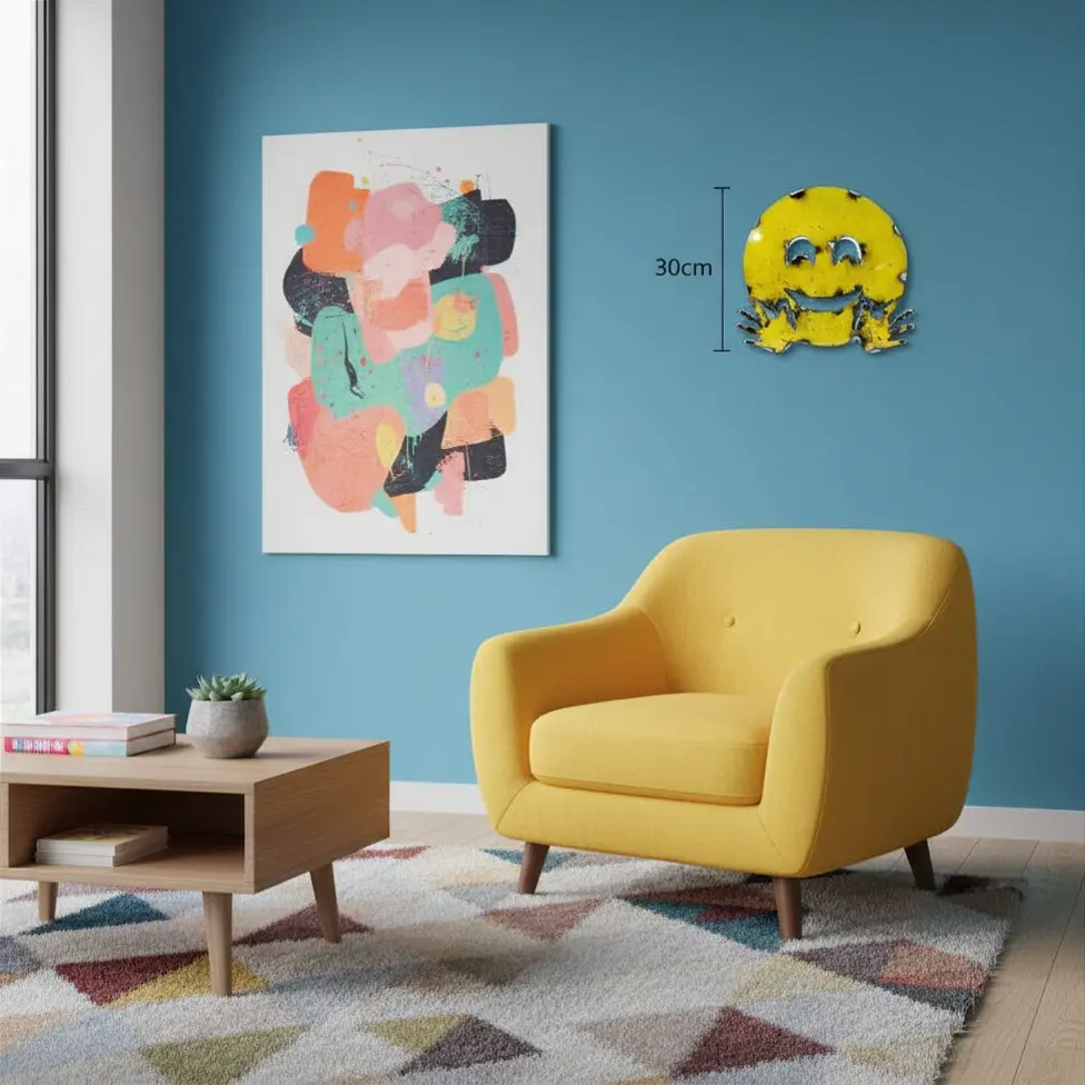 Emoji - 🤗 - Visage qui fait un câlin - 30 x 30,5 x 4 cm