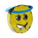 Emoji - 😇 - Visage souriant avec auréole - 28 x 30 x 4 cm