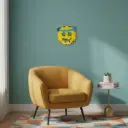 Emoji - 😇 - Visage souriant avec auréole - 28 x 30 x 4 cm