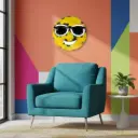 Emoji - 😎 - Visage avec lunettes de soleil - 28 x 28 x 4 cm