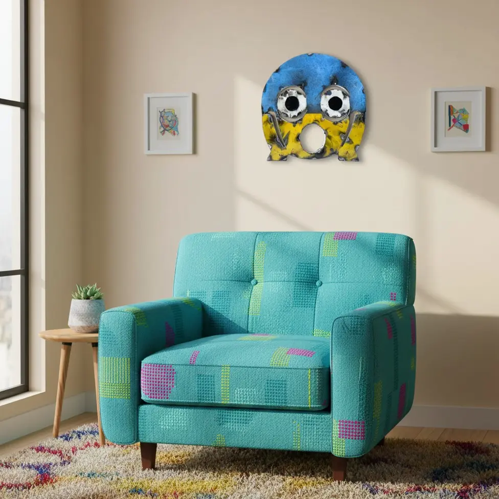 Emoji - 😱 - Visage qui hurle de peur - 28 x 28 x 4 cm