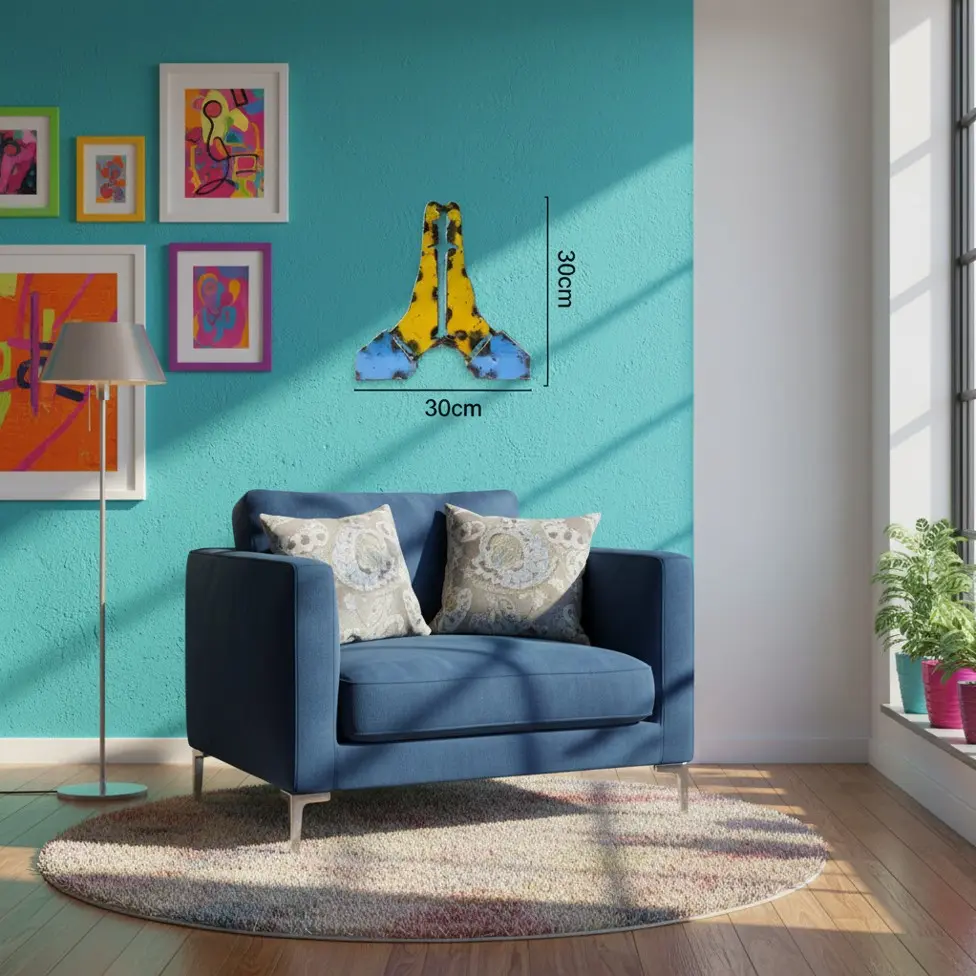 Emoji - 🙏 - Mains en prière - 28,5 x 28 x 4 cm