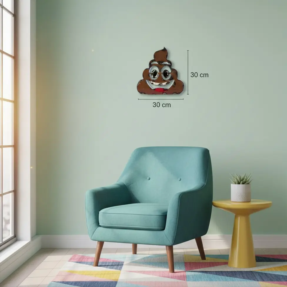 Emoji - 💩 - Tas de crotte - 28 x 28 x 4 cm