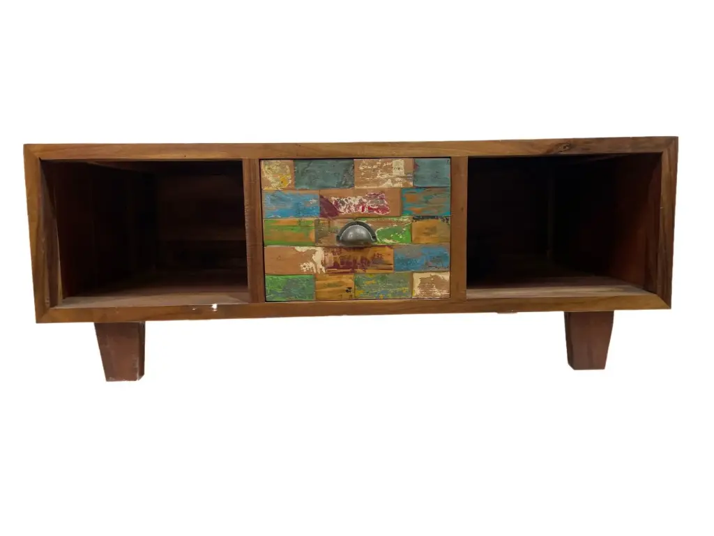 Meuble TV - 1 tiroir, 2 rangements - 120 x 45 x 60 cm