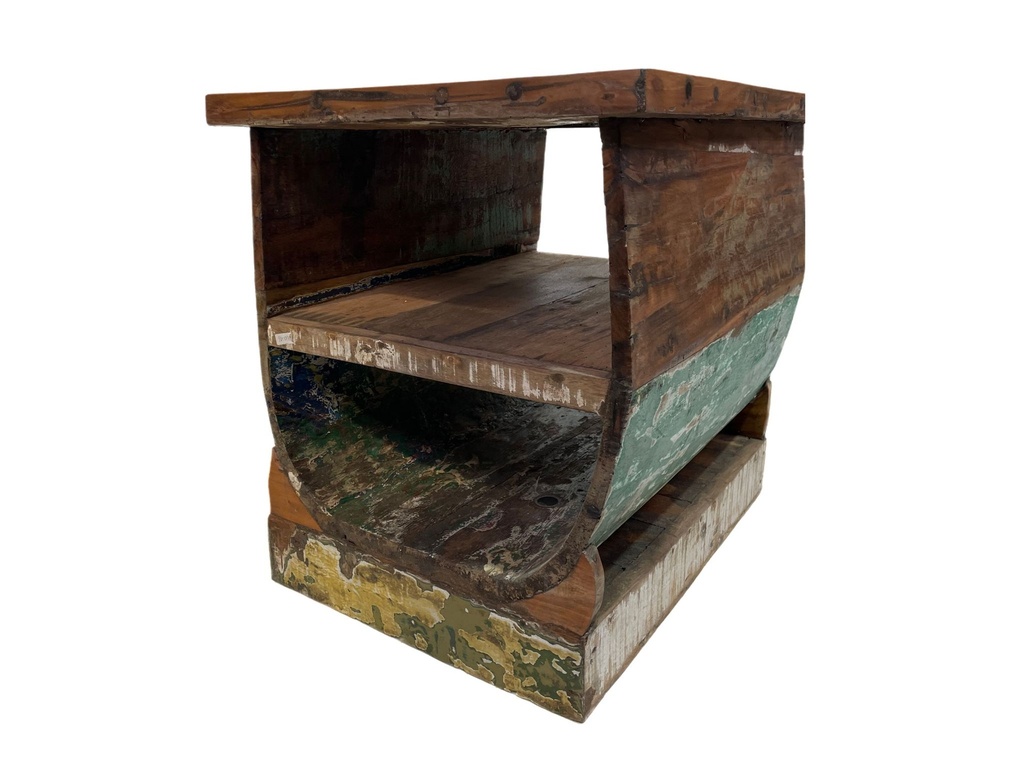 Table Basse Barque - 2 étages - 70 x 60 x 50 cm