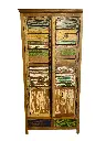 Armoire - 2 tiroirs, 2 portes, 3 étages - 85 x 175 x 54 cm