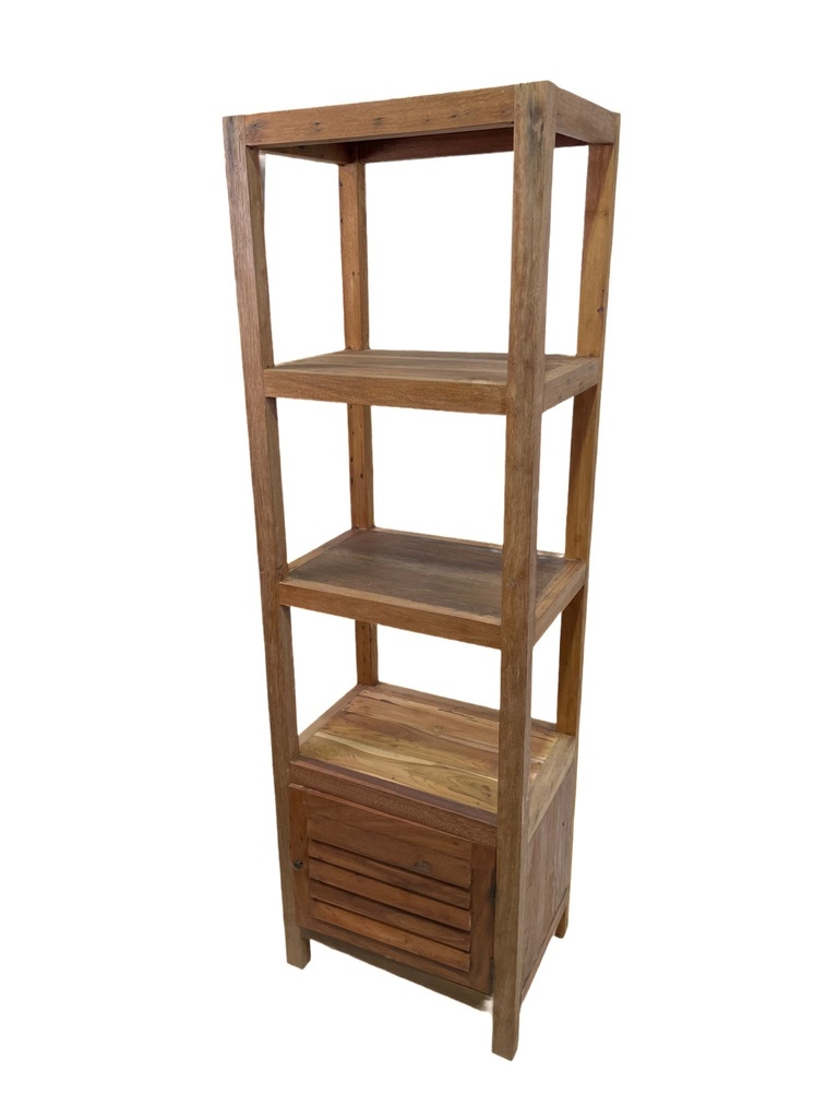 Étagère - 1 porte, 3 rangements - 55 x 180 x 40 cm