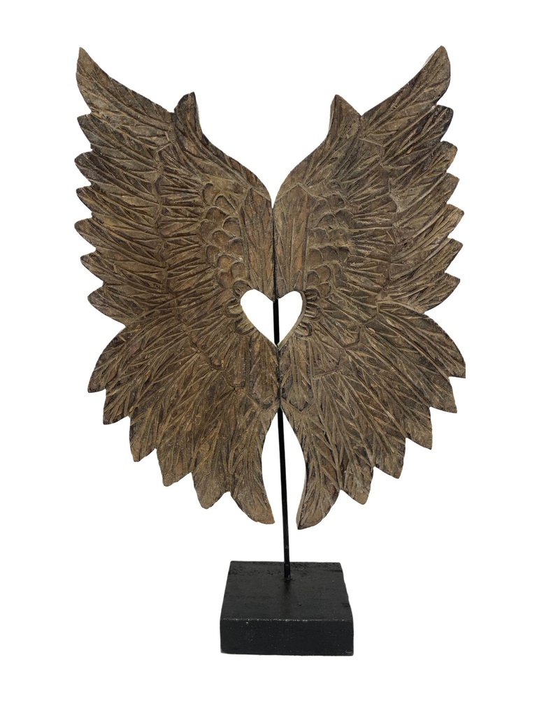 Ailes Sculptées sur Socle - 61 x 40 x 14 cm