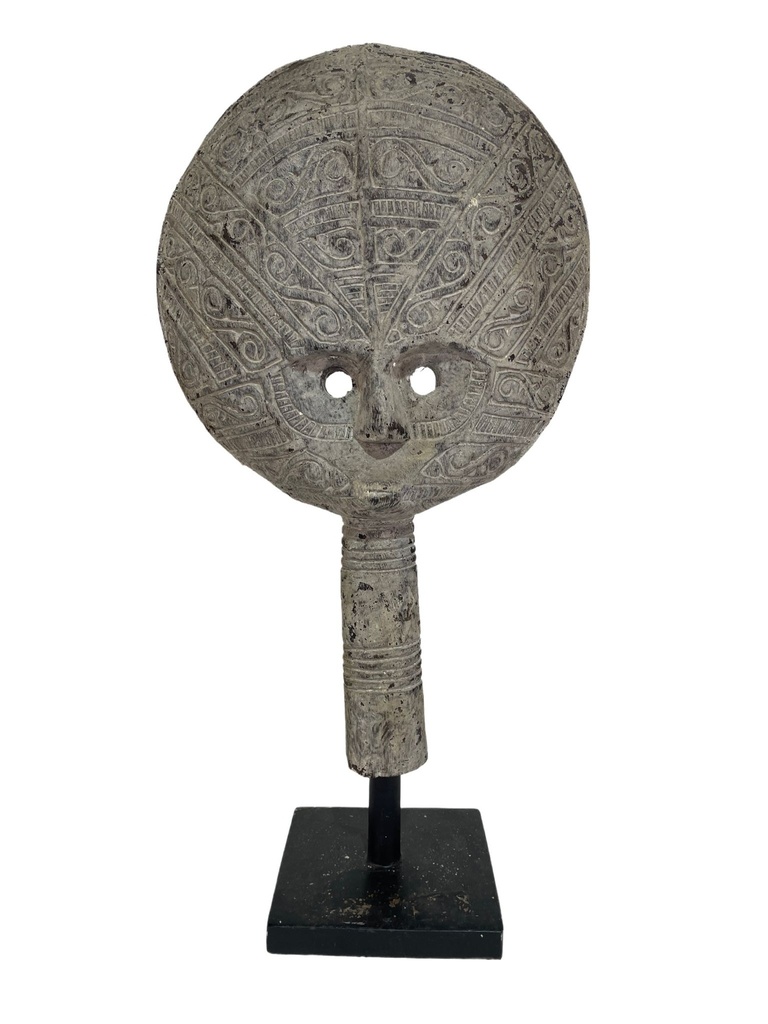 Masque Carvé sur Socle - 60 x 15 x 15 cm