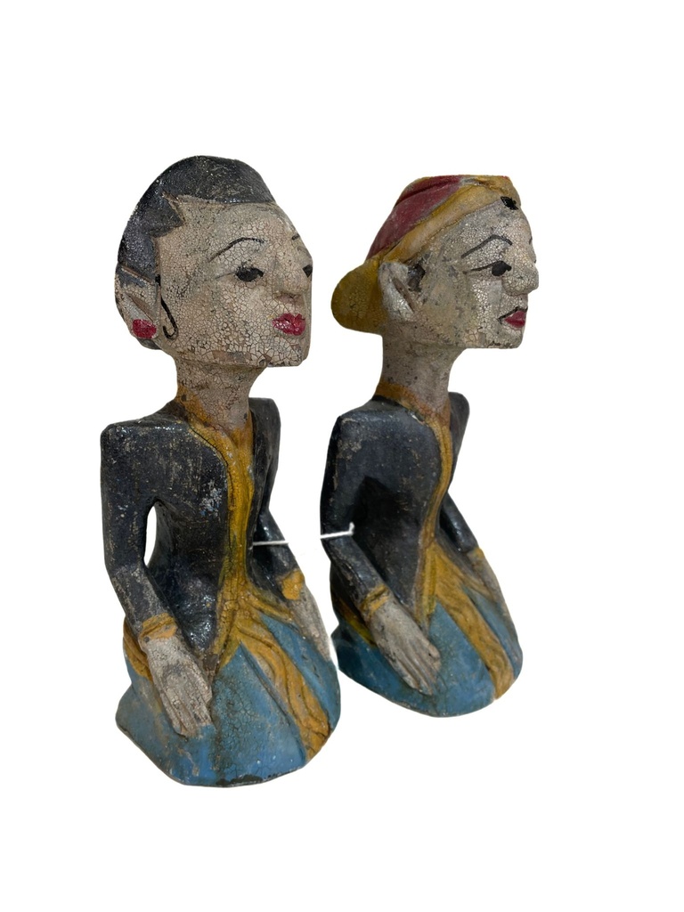 Statues - Couple Javanais - 23 x 9 x 9 cm