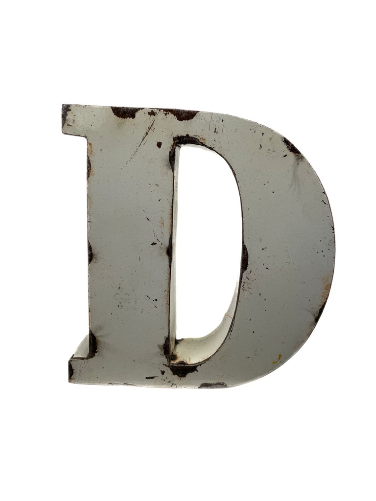 Lettre en Métal - 'D' - Petite - 15 cm