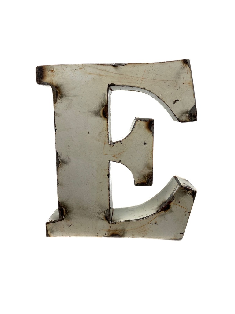 Lettre en Métal - 'E' - Petite - 15 cm