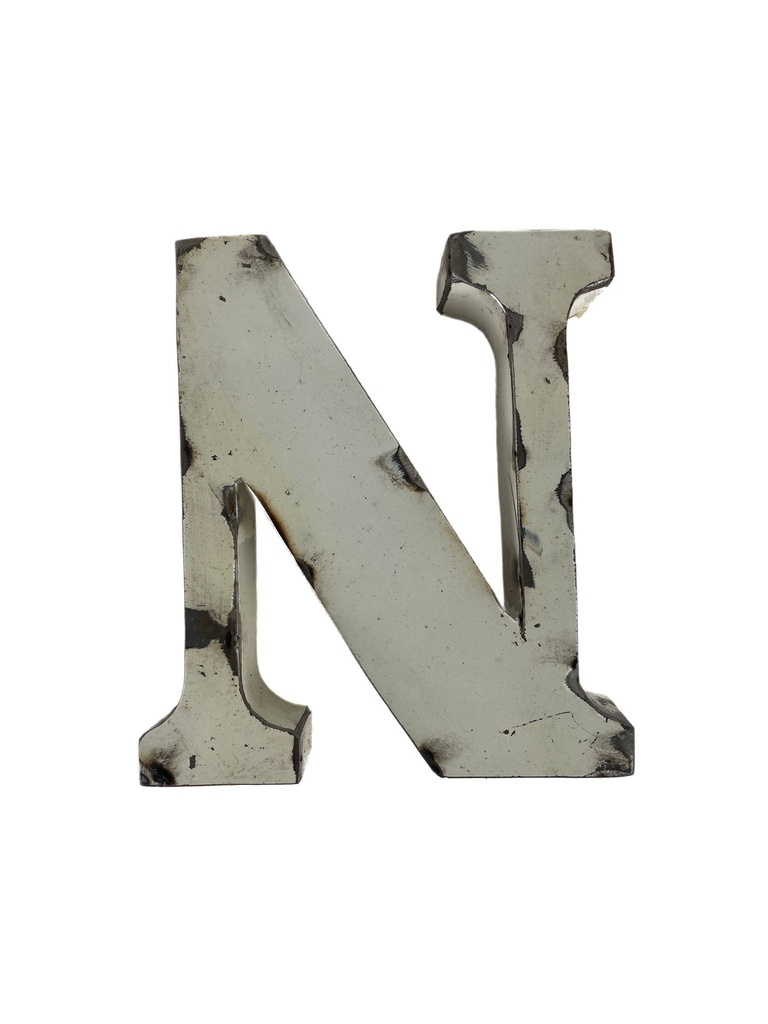 Lettre en Métal - 'N' - Petite - 15 cm