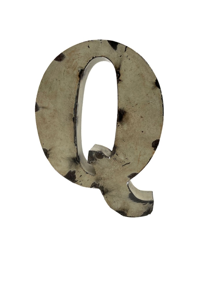 Lettre en Métal - 'Q' - Petite - 15 cm
