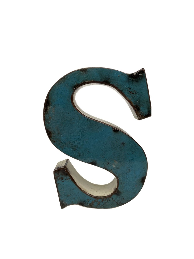 Lettre en Métal - 'S' - Petite - 15 cm