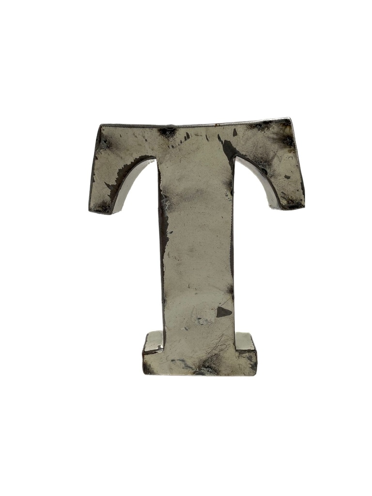 Lettre en Métal - 'T' - Petite - 15 cm