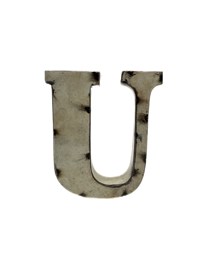 Lettre en Métal - 'U' - Petite - 15 cm