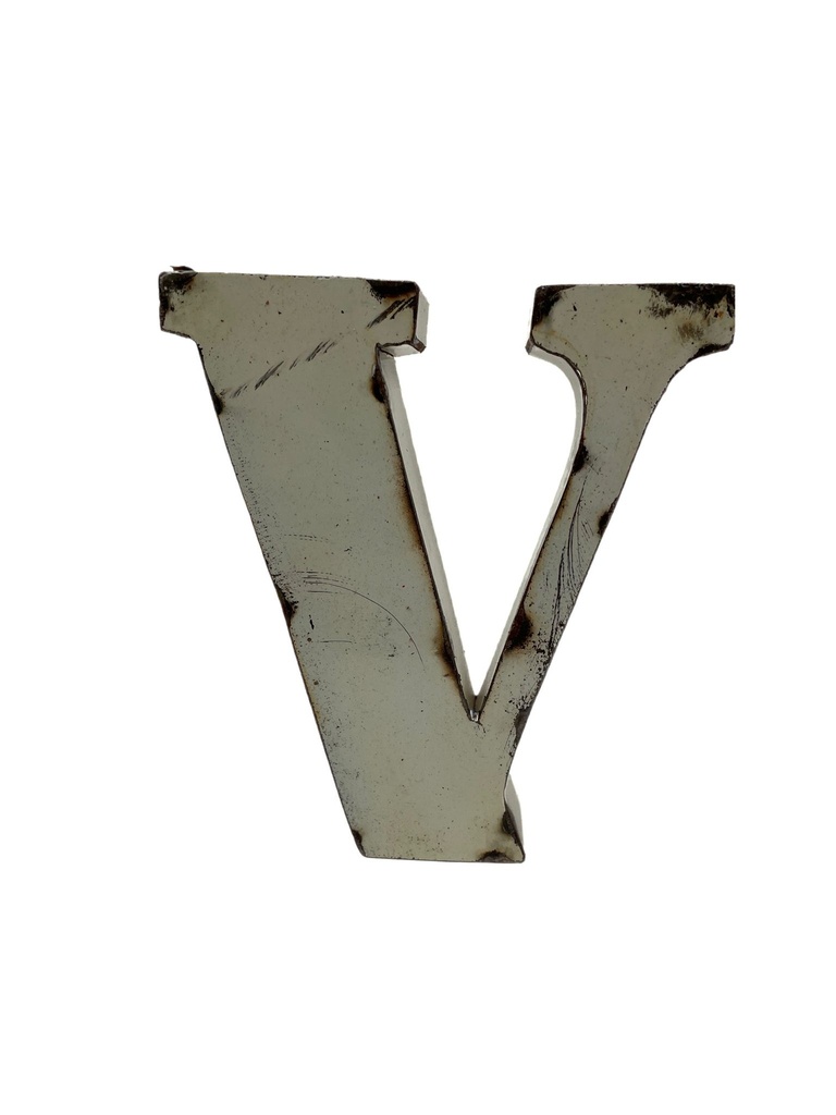 Lettre en Métal - 'V' - Petite - 15 cm