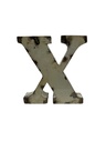 Lettre en Métal - 'X' - Petite - 15 cm